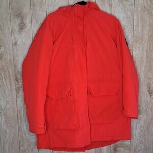 Lands' End Hooded Squall Jacket Red Size 1X  Lots of Pockets